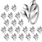 20-Pack Silver Leaf Napkin Rings – Elegant Christmas Table Decor